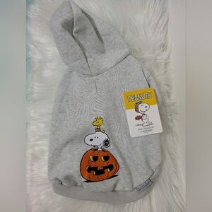 Peanuts Snoopy Pet Dog Hoodie Halloween Pumpkin Woodstock Size Small New!